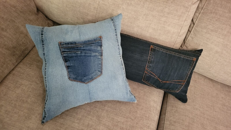 upcycling cojines denim