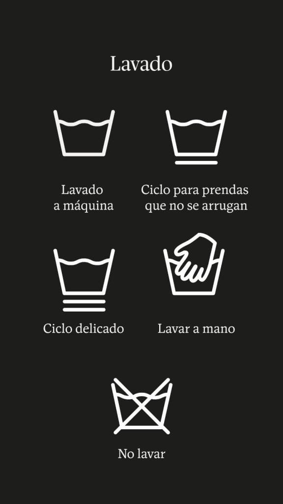 simbolos lavado etiquetas