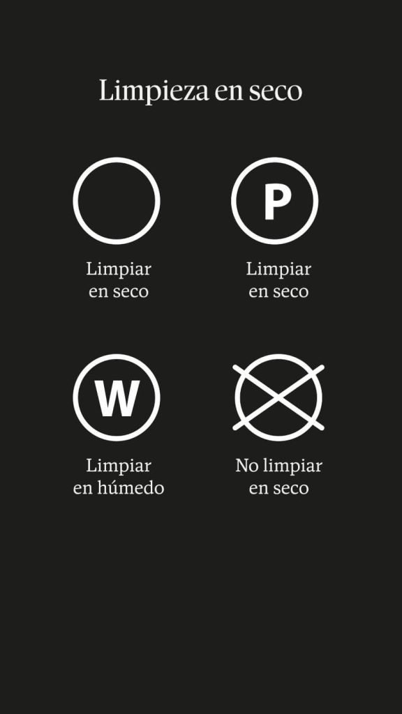 simbolos limpieza seco